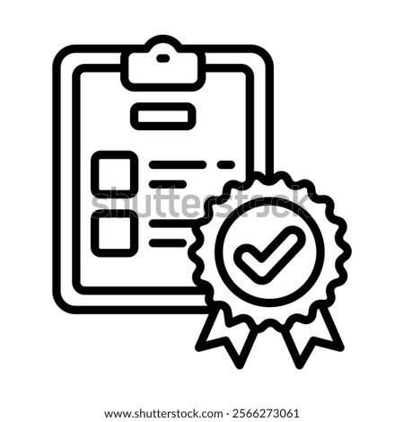 Standards Compliance icon line vector illustration