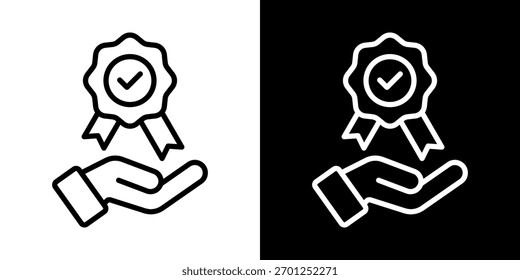 Ícone De Padrões De Ilustração De Vetor De Estilo Preto-E-Branco De Linha
