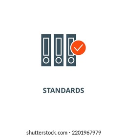 Standards icon vector illustration concept isolated on white background used for web and mobile