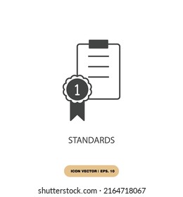 standards icons  symbol vector elements for infographic web