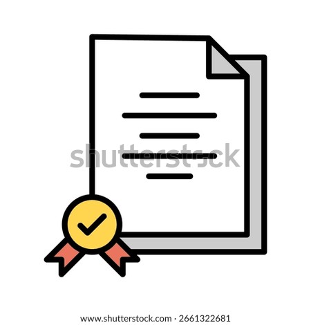 Standards lineal color icon vector illustration