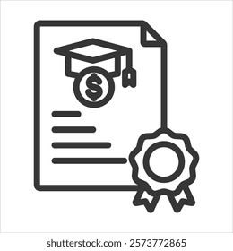 Standarization Outline Icon Vector Illustration