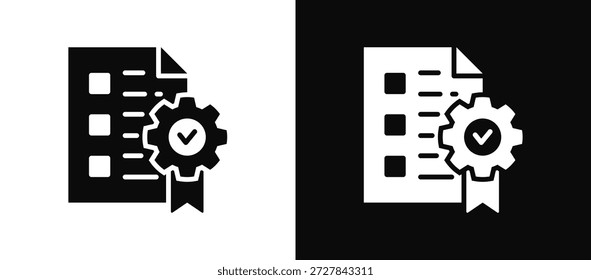 Conjunto de iconos estandarizados en blanco y negro
