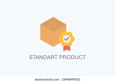 Standardprodukt, Vektorsymbol oder Logo-Illustration