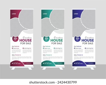 Standee X banner template design or roll-up banner template for marketing corporate companies.