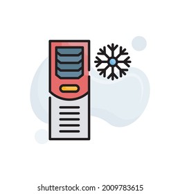 standing air conditioner vector outline filled icon style illustration. EPS 10 file symbol
