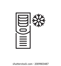 standing air conditioner vector outline icon style illustration. EPS 10 file 
