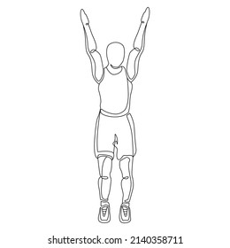 Standing Arm circles exercise,  Rotation arms, Sport exersice, workout fitness, Man doing exercise with Arm Circles posture Vector line art Illustration
