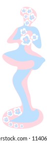 Standing ballerina vector graphics