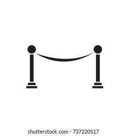 standing barrier icon flat black