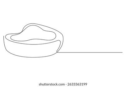 Banheira permanente desenho de linha única contínua