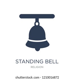 Standing bell icon. Trendy flat vector Standing bell icon on white background from Religion collection, vector illustration can be use for web and mobile, eps10