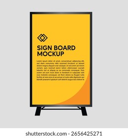  standing board mockup vector design