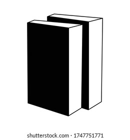 Standing book icon. Book icon vector illustration on white background. eps 10