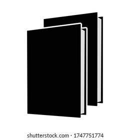 Stehendes Buchsymbol. Buchsymbol, Vektorgrafik auf weißem Hintergrund. eps10
