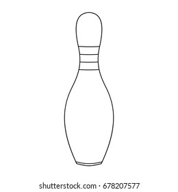 Standing Bowling Pin Vector Illustration Isolated