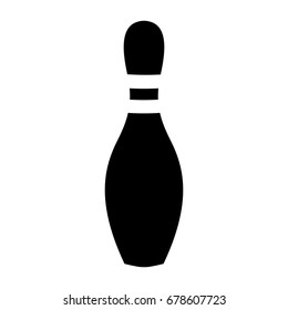 Standing Bowling Pin Vector Illustration Isolated