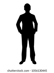 Handsome Man Silhouette Vector On White Stock Vector (Royalty Free ...