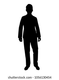 Adult Man Silhouette Casual Clothing Isolated Stock Vector (Royalty ...