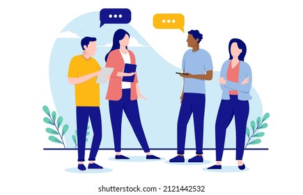 Casual online meeting with friends Royalty Free Vector Image