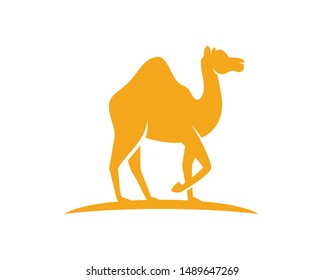 Standing Camel in the Desert Illustration