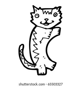 standing cat cartoon