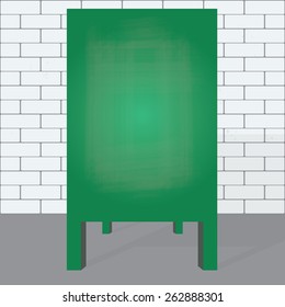 Standing chalkboard.