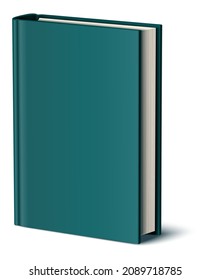 Burla de libros cerrados. Cobertura dura verde realista