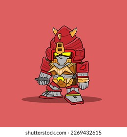 Standing Cute Mecha Robot sweet kids vector design graphics for t-shirts, toys, and can use Suitable for tshirt, clothing, apparel. Book Illustration, Game Asset, And Other Graphic Related Ass