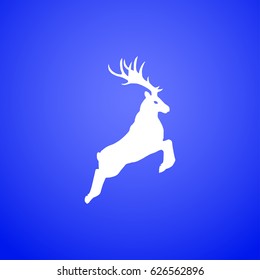 Standing deer. Vector illustration.
