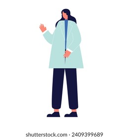 standing doctor character of flat illustrations