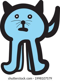 standing dog, vector art professional illustration