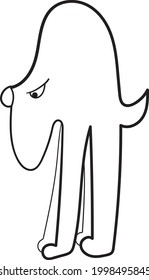 standing dog, vector art professional illustration