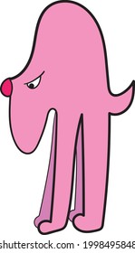 perro de pie, ilustración profesional del arte vectorial