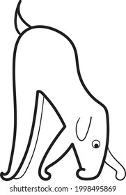 standing dog, vector art professional illustration