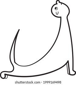 standing dog, vector art professional illustration