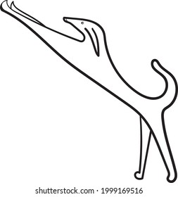 Stehhund, Vektorgrafik, professionelle Illustration
