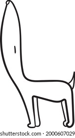 standing dog, vector art professional illustration