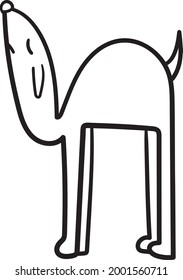 perro de pie, ilustración profesional del arte vectorial