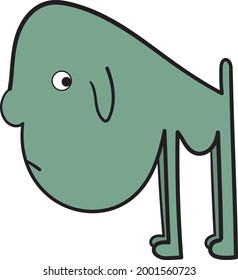 standing dog, vector art professional illustration