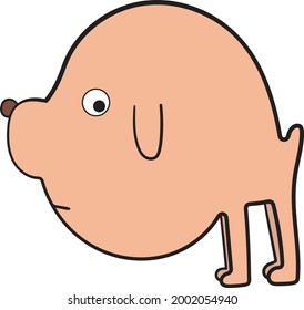 perro de pie, ilustración profesional del arte vectorial