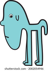 perro de pie, ilustración profesional del arte vectorial