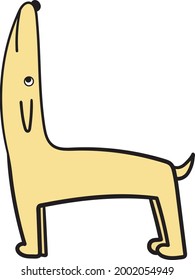 standing dog, vector art professional illustration