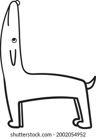 standing dog, vector art professional illustration