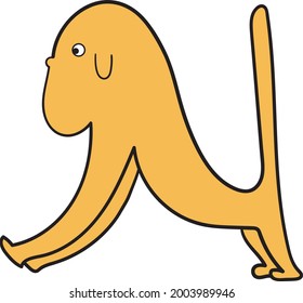 standing dog, vector art professional illustration