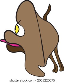 standing dog, vector art professional illustration