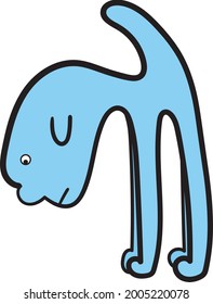 perro de pie, ilustración profesional del arte vectorial