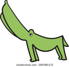 standing dog, vector art professional illustration