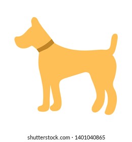 Standing dog vector icon. filled flat sign for mobile concept and web design. Dog glyph icon. Animal pet Dog sign icon. Pets symbol illustration