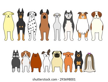 standing dogs